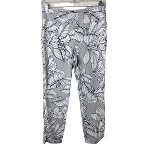 UP! Pants Women's Stretch Floral Tummy Control Work Casual Size 8